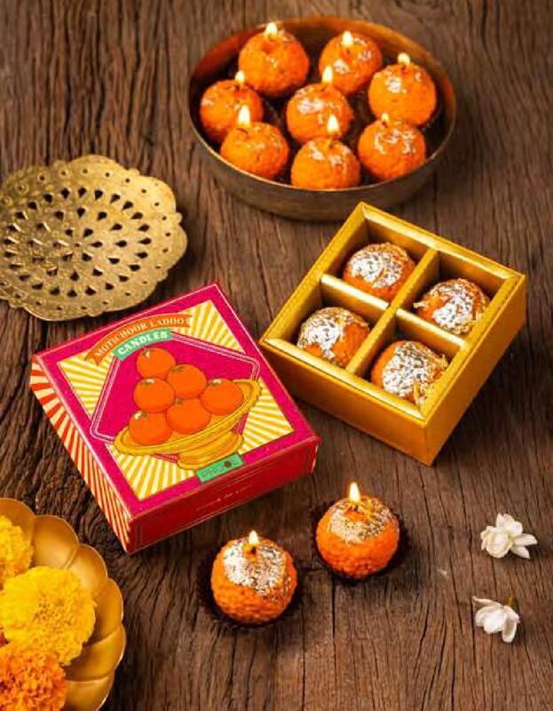 Motichoor ladoo candles