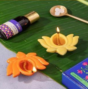 Padma lotus diya set of 2