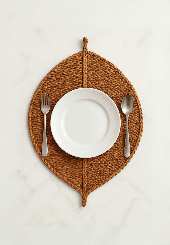 Leaf design placemat